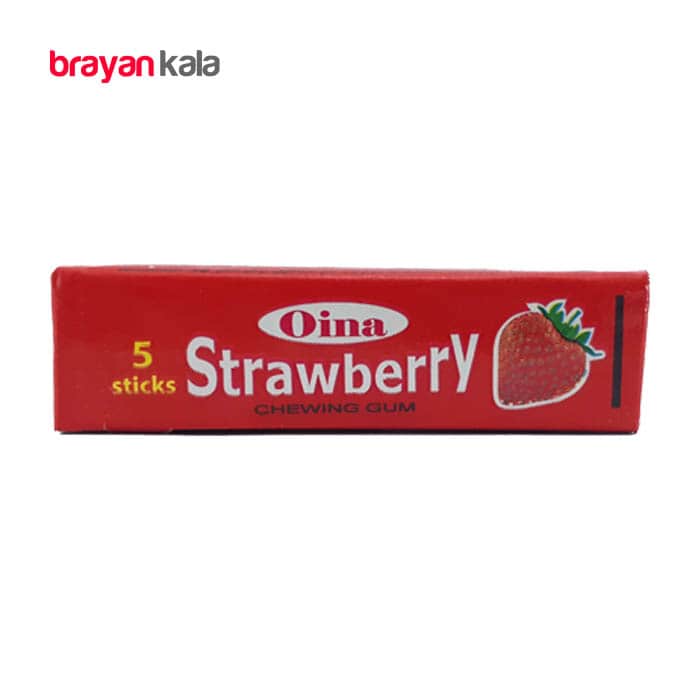 عکس اصلی آدامس توت فرنگی 5عددی Oina